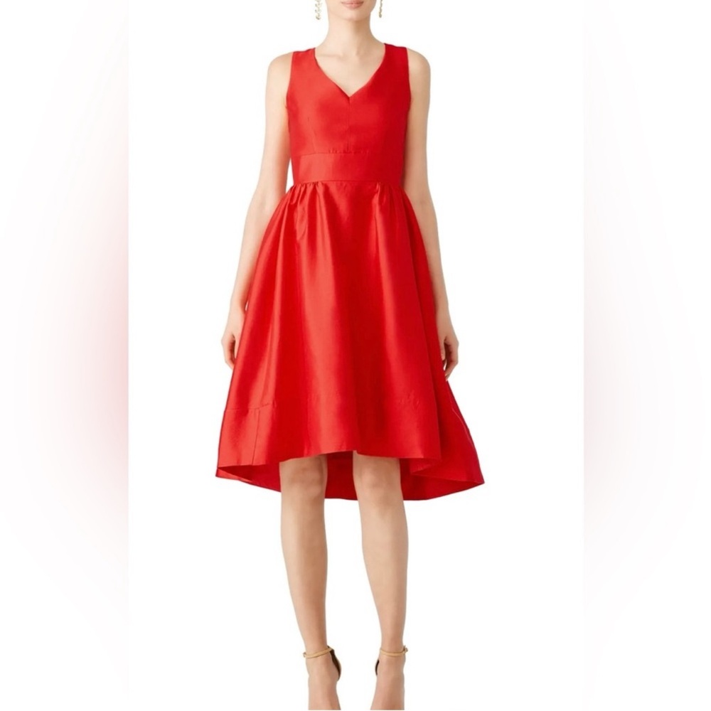 Kate Spade - Red Heritage Dress hi low assymetrical rent the‎ runway fashion
